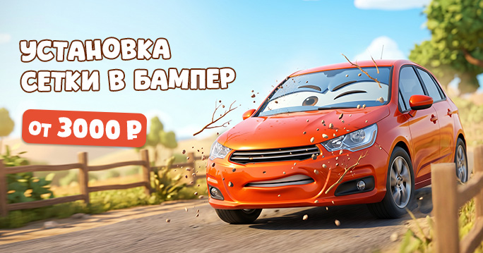 Установка сетки в бампер от 3000 ₽